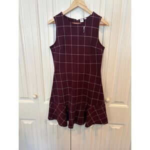 Gap Burgundy Plaid Dress Size 8